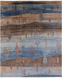 Tribal Persian Gabbeh Hand Knotted Wool Rug - 8' 3" X 9' 9" - Golden Nile