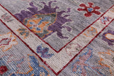 Grey Turkish Oushak Hand Knotted Wool Rug - 5' 9" X 8' 3" - Golden Nile