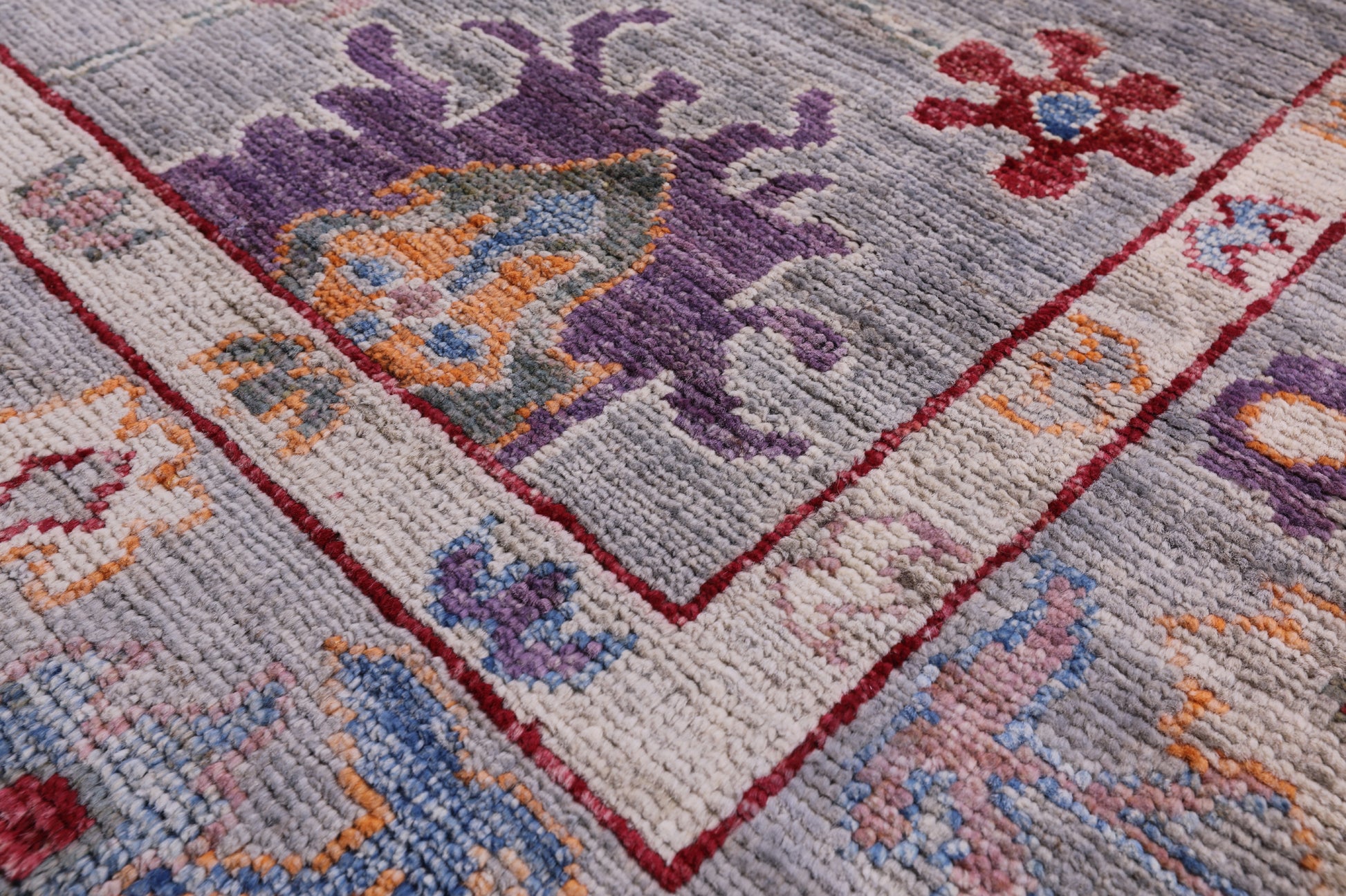 Grey Turkish Oushak Hand Knotted Wool Rug - 5' 9" X 8' 3" - Golden Nile