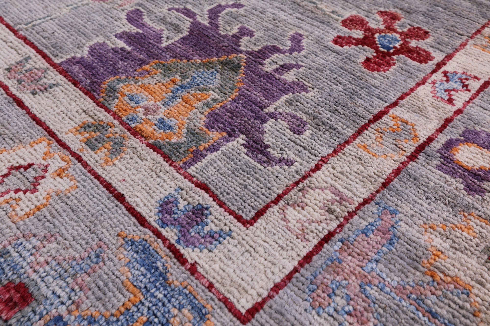 Grey Turkish Oushak Hand Knotted Wool Rug - 5' 9" X 8' 3" - Golden Nile