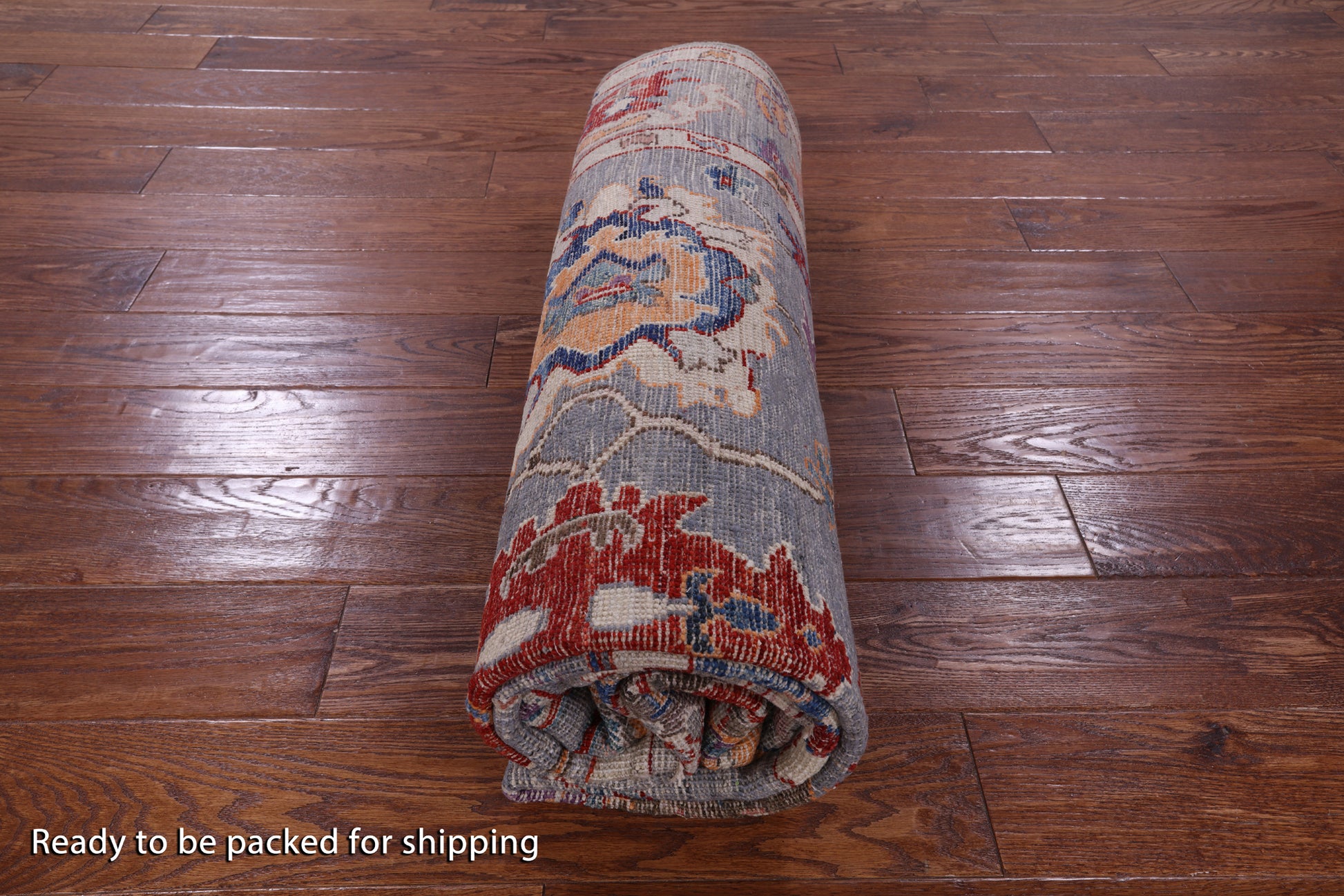 Grey Turkish Oushak Hand Knotted Wool Rug - 5' 8" X 8' 4" - Golden Nile