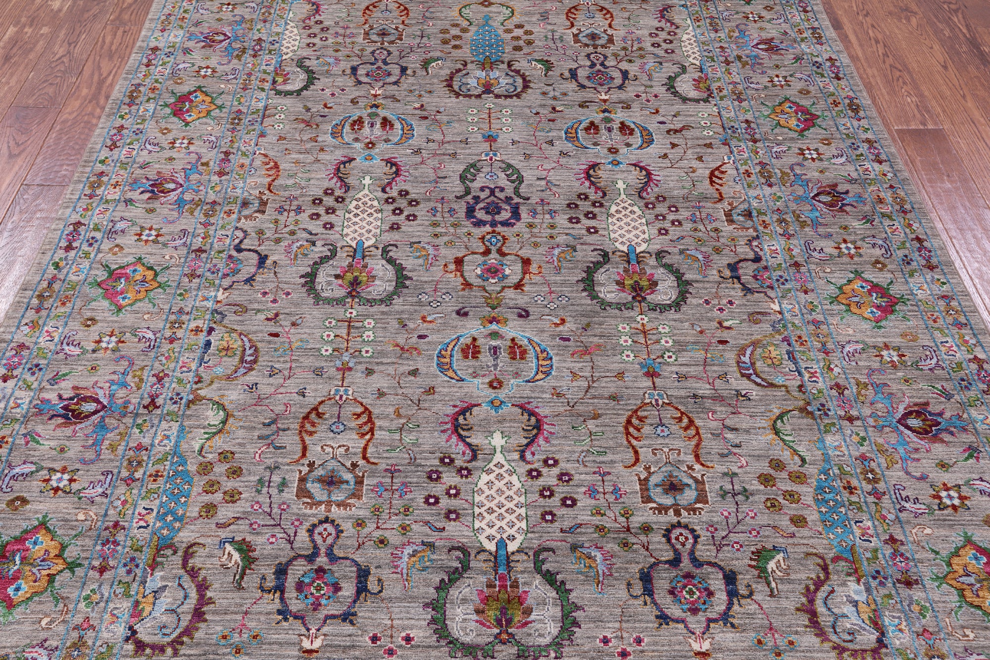 Peshawar Hand Knotted Wool Rug - 6' 8" X 10' 0" - Golden Nile