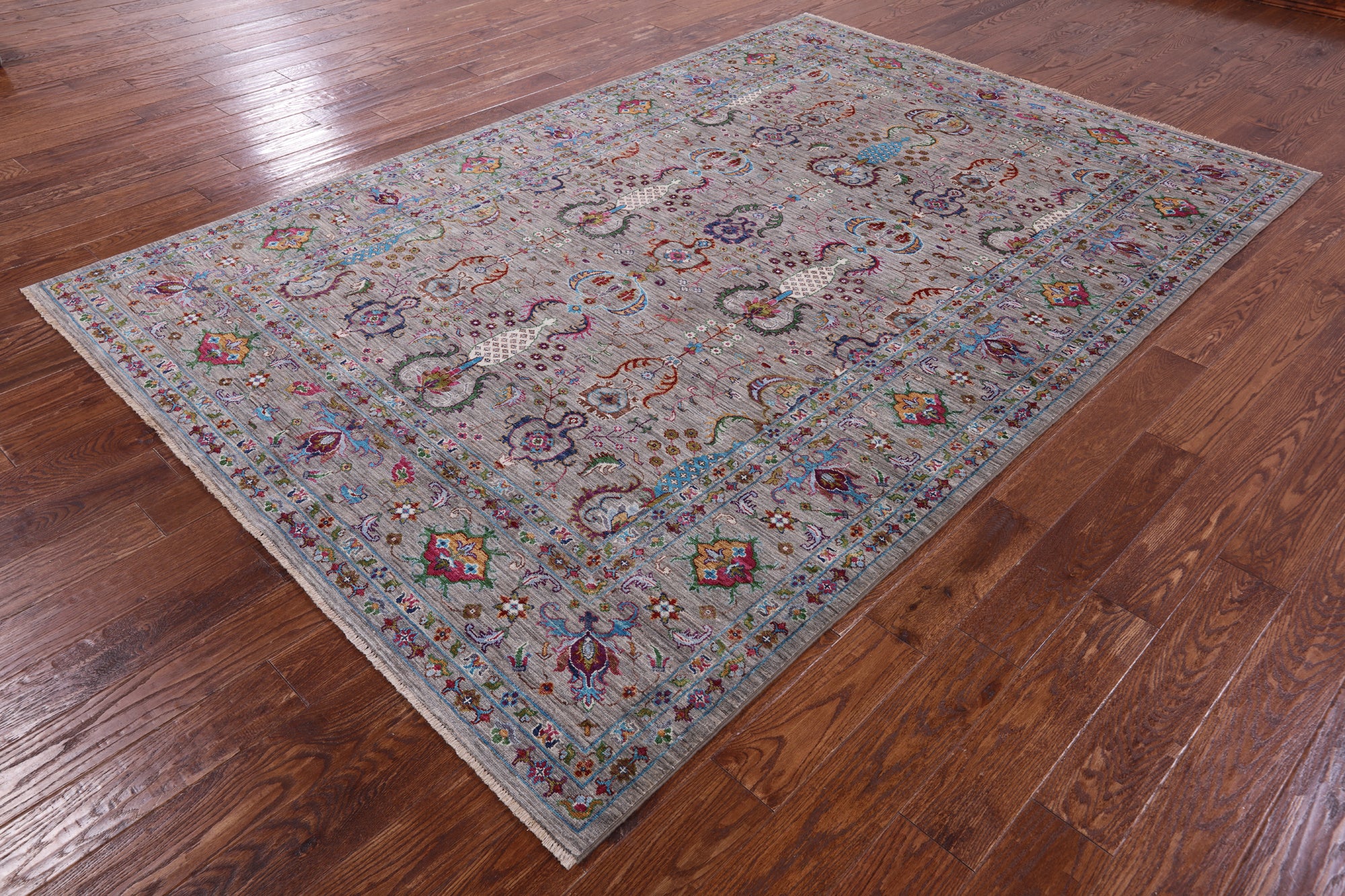 Peshawar Hand Knotted Wool Rug - 6' 8" X 10' 0" - Golden Nile