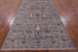 Peshawar Hand Knotted Wool Rug - 6' 8" X 10' 0" - Golden Nile