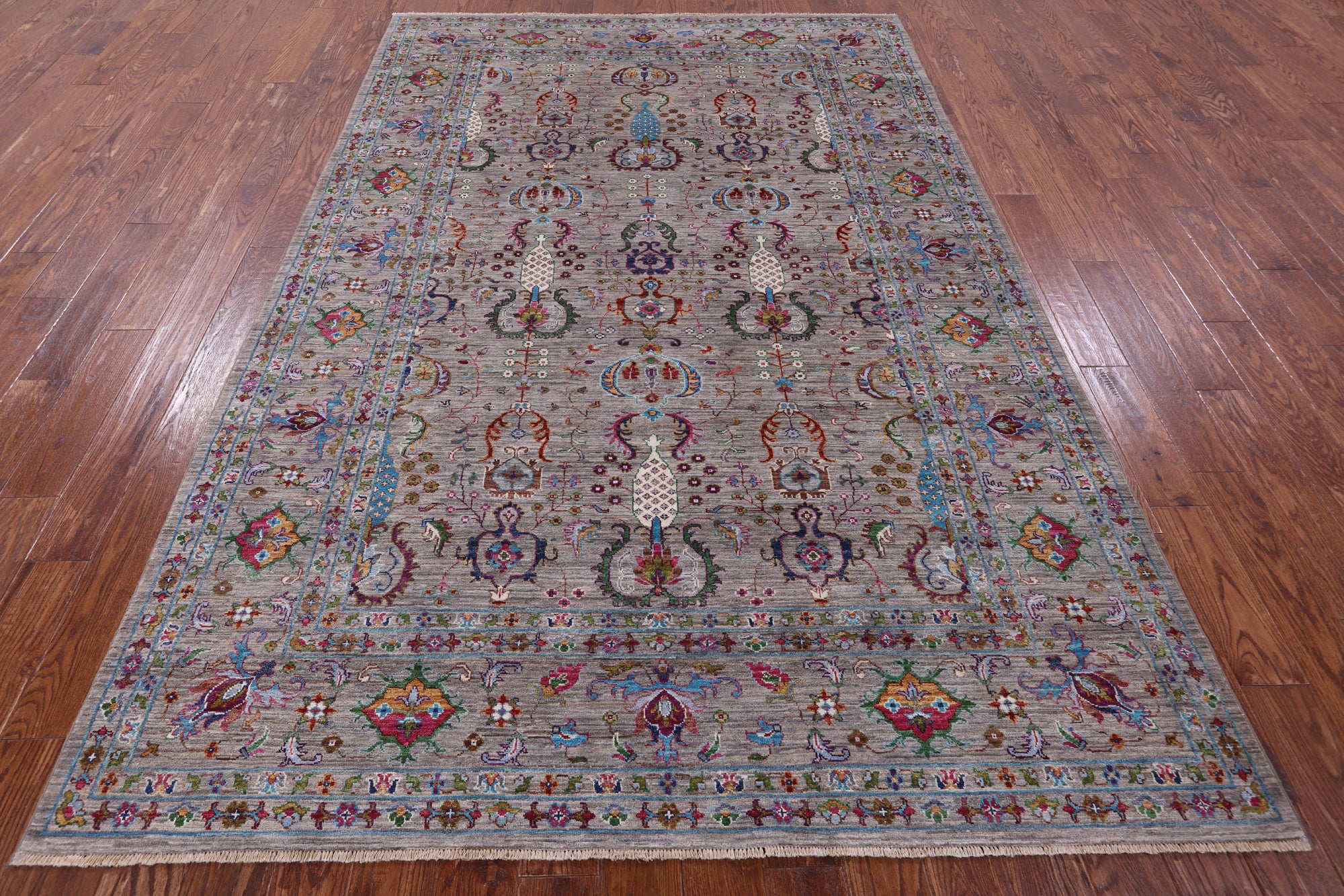 Peshawar Hand Knotted Wool Rug - 6' 8" X 10' 0" - Golden Nile