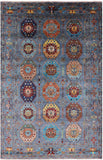 Turkmen Ersari Hand Knotted Wool Rug - 6' 8" X 10' 2" - Golden Nile