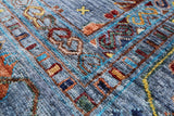 Turkmen Ersari Hand Knotted Wool Rug - 6' 8" X 10' 2" - Golden Nile