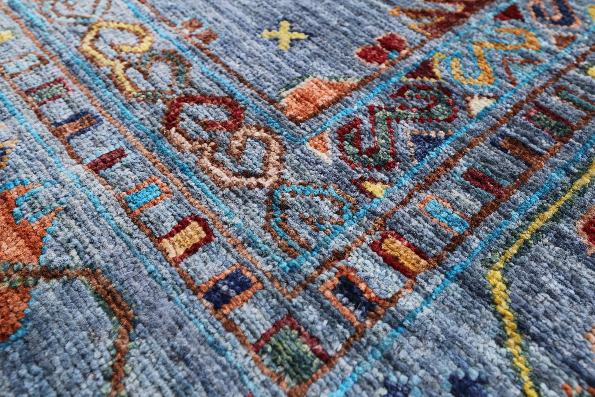Turkmen Ersari Hand Knotted Wool Rug - 6' 8" X 10' 2" - Golden Nile