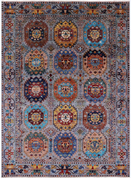 Turkmen Ersari Hand Knotted Wool Rug - 5' 10" X 8' 0" - Golden Nile