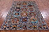 Turkmen Ersari Hand Knotted Wool Rug - 5' 10" X 8' 0" - Golden Nile