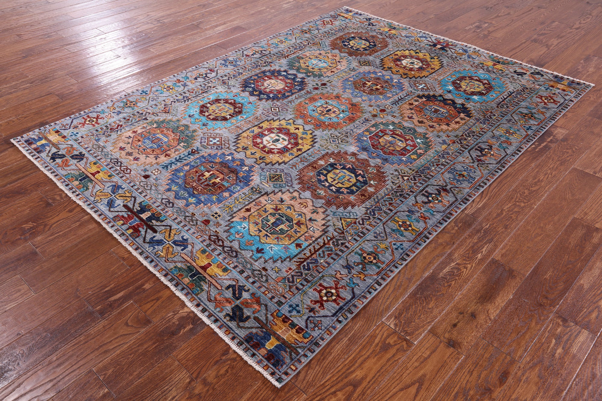 Turkmen Ersari Hand Knotted Wool Rug - 5' 10" X 8' 0" - Golden Nile