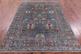 Peshawar Hand Knotted Wool Rug - 5' 8" X 8' 1" - Golden Nile