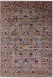 Peshawar Hand Knotted Wool Rug - 5' 7" X 8' 1" - Golden Nile