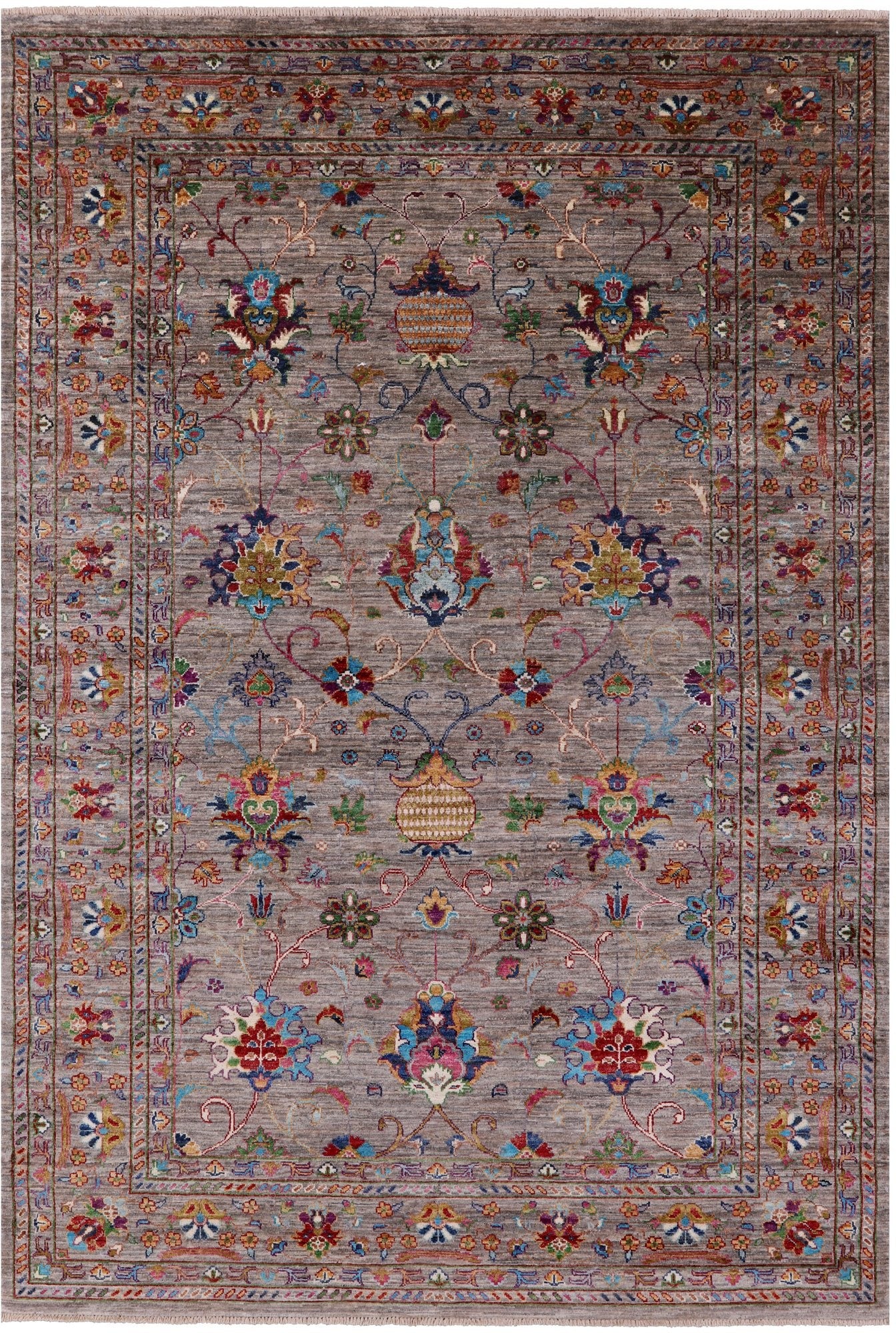 Peshawar Hand Knotted Wool Rug - 5' 7" X 8' 1" - Golden Nile