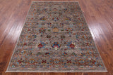 Peshawar Hand Knotted Wool Rug - 5' 7" X 8' 1" - Golden Nile