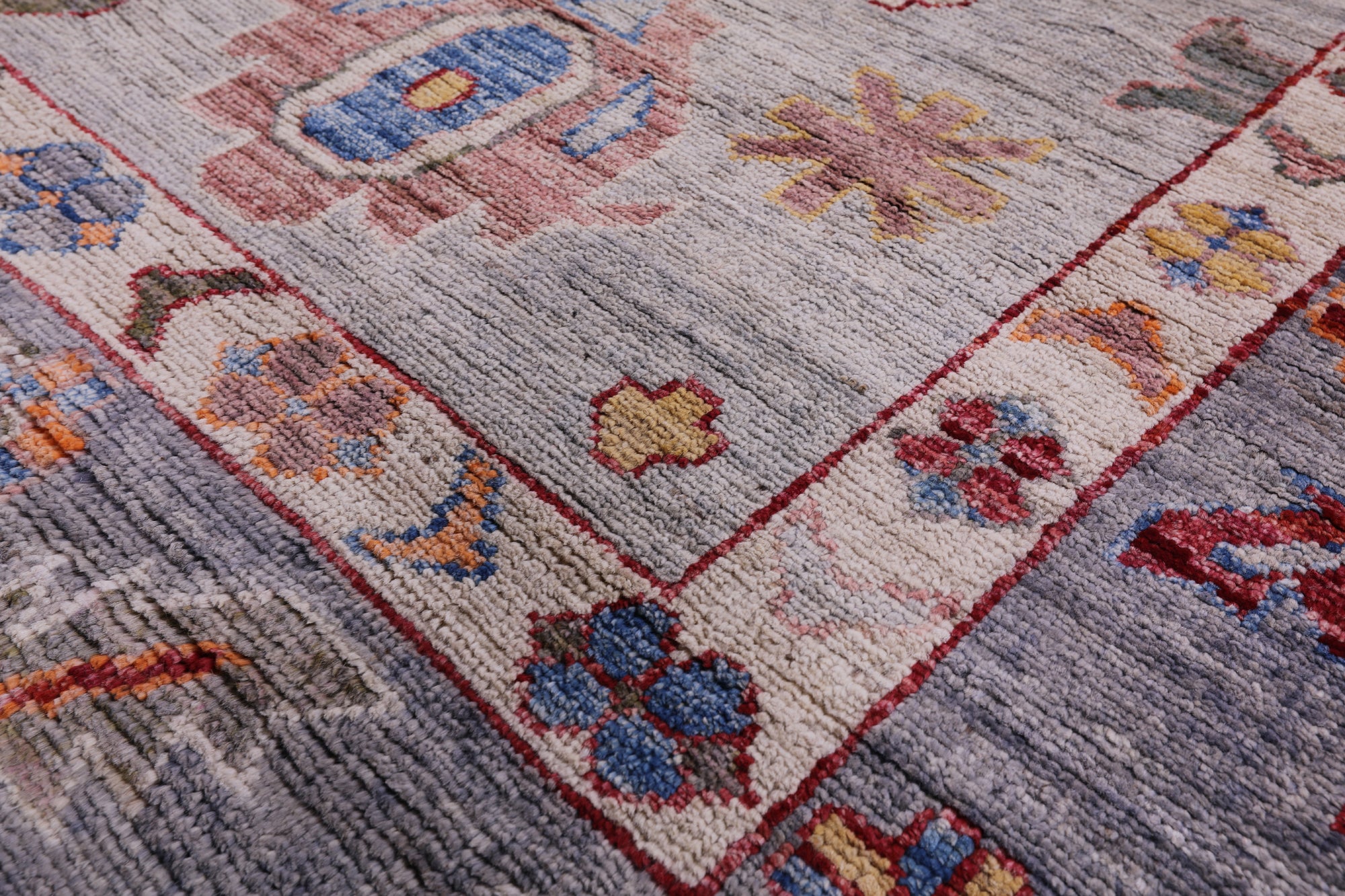 Turkish Oushak Hand Knotted Wool Rug - 8' 9" X 11' 9" - Golden Nile