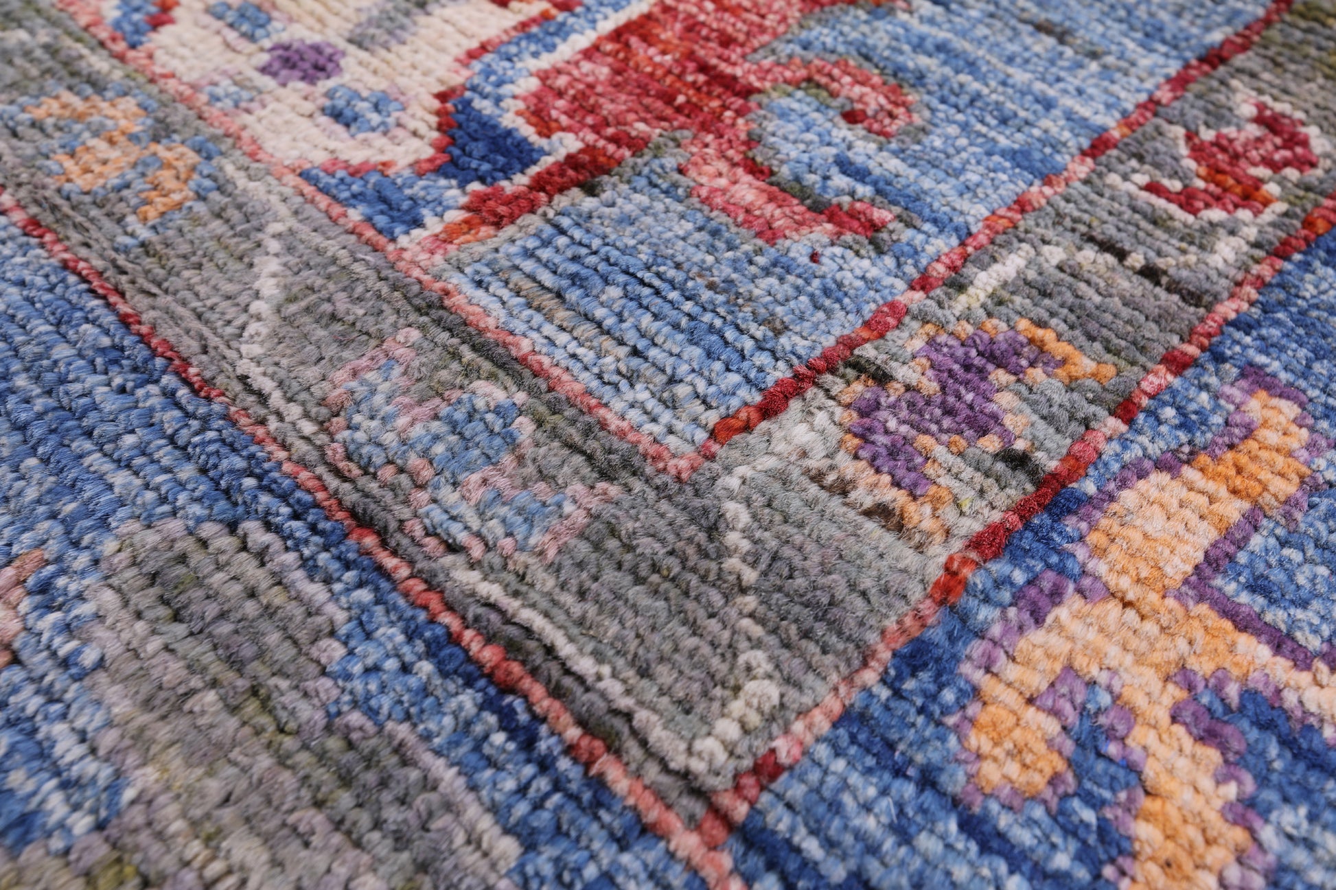 Blue Turkish Oushak Hand Knotted Wool Rug - 5' 10" X 8' 5" - Golden Nile