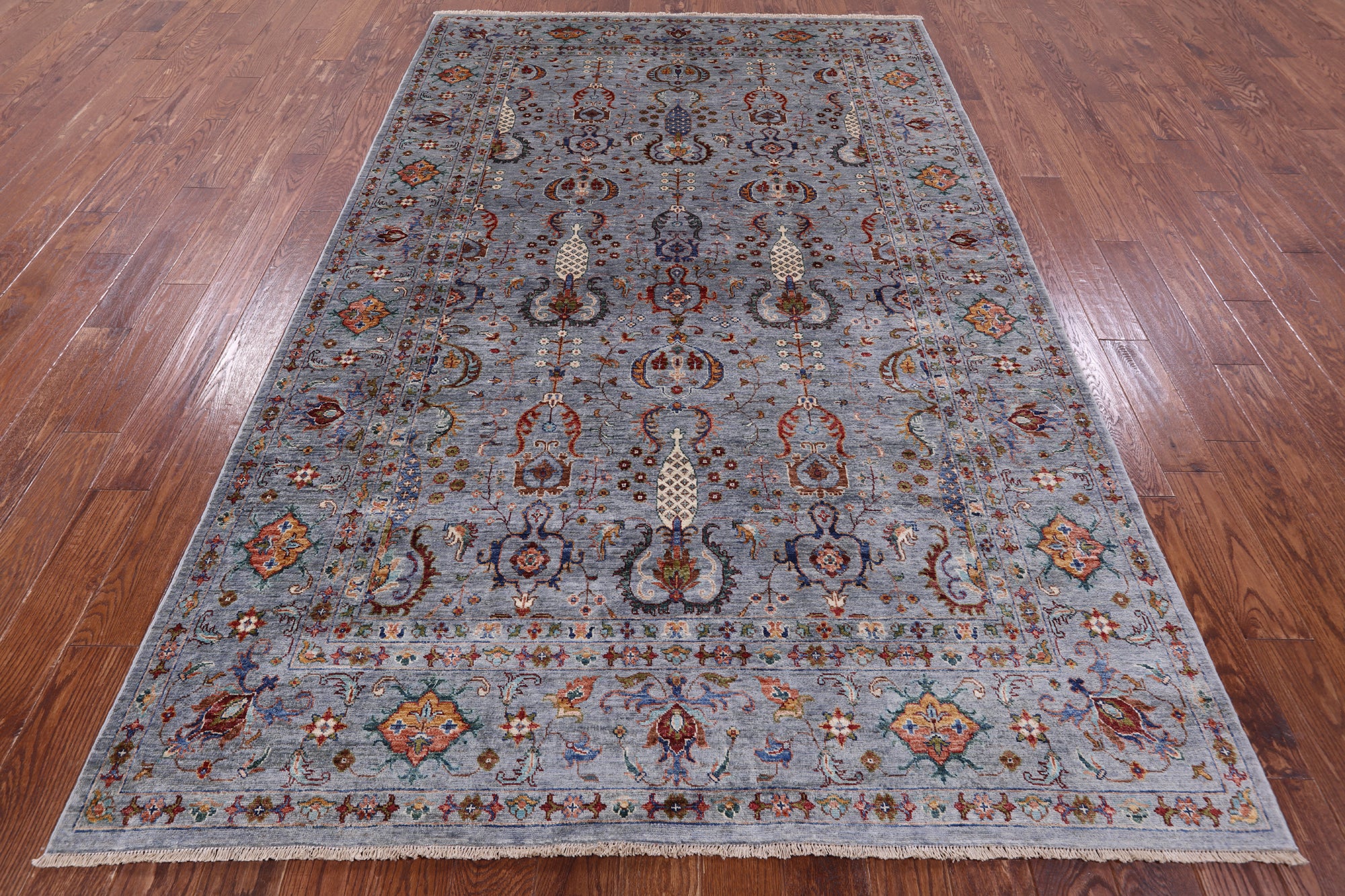 Peshawar Hand Knotted Wool Rug - 6' 5" X 10' 0" - Golden Nile