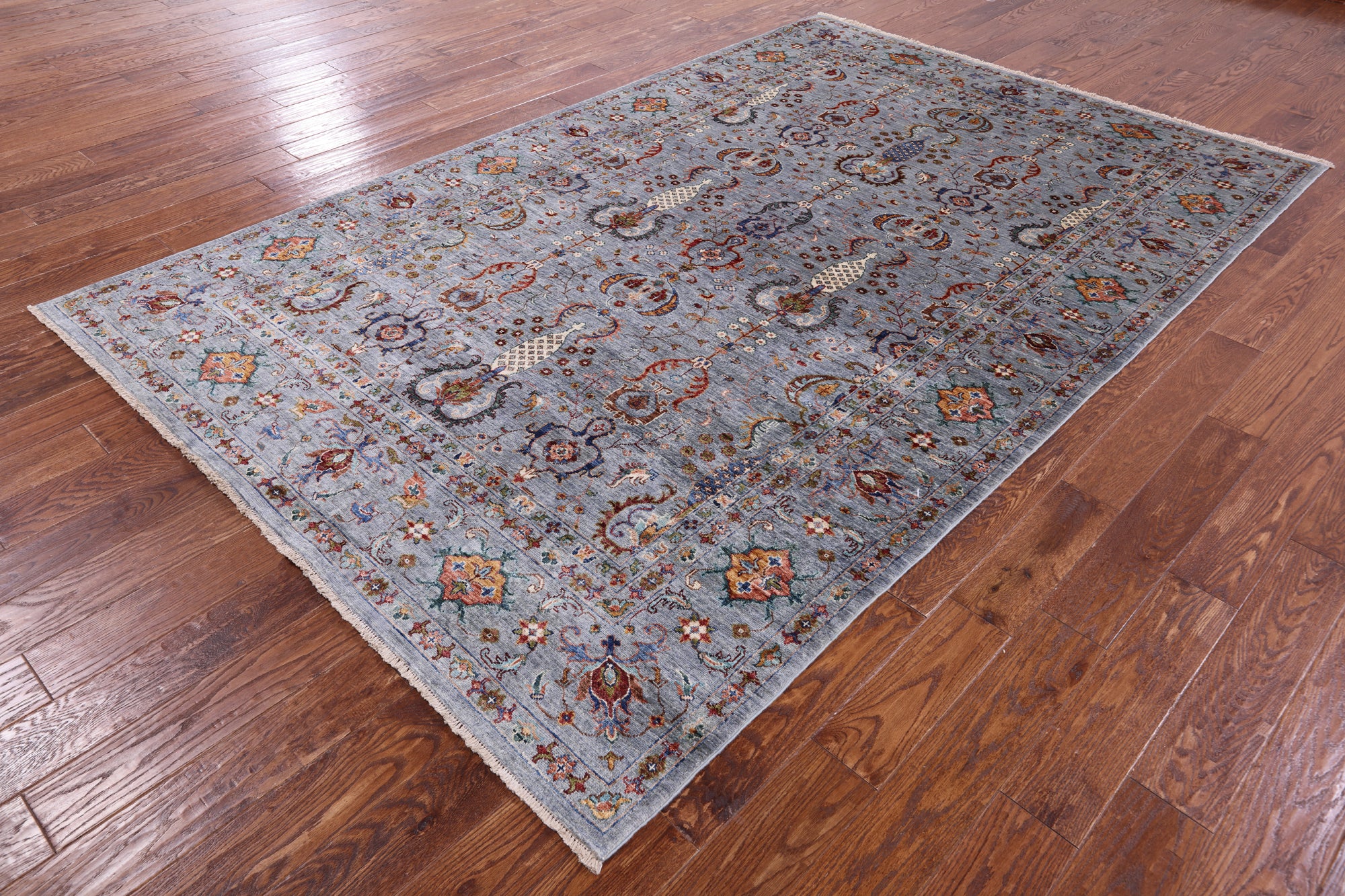 Peshawar Hand Knotted Wool Rug - 6' 5" X 10' 0" - Golden Nile