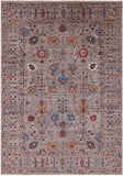 Peshawar Hand Knotted Wool Rug - 6' 9" X 9' 7" - Golden Nile