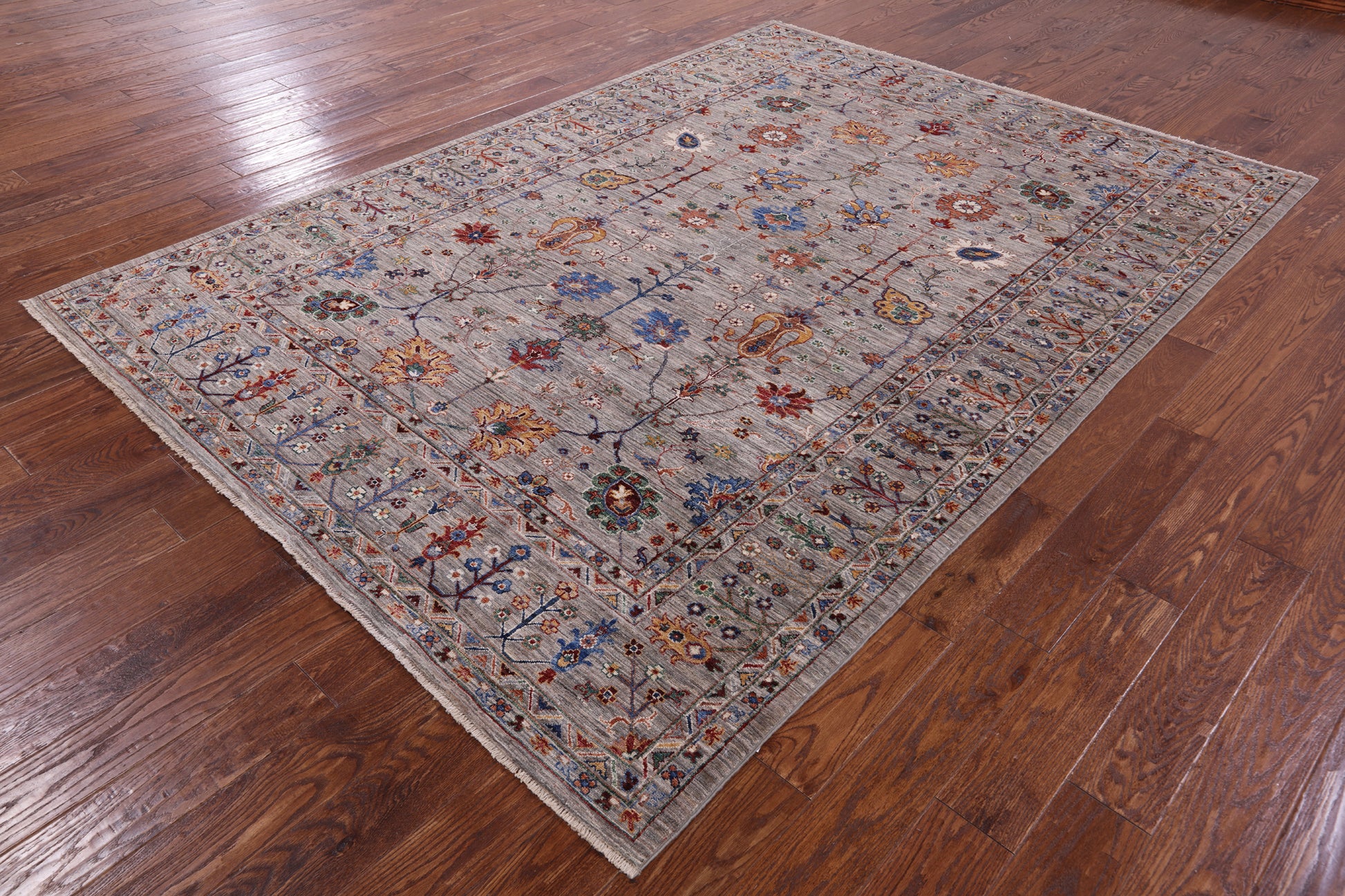 Peshawar Hand Knotted Wool Rug - 6' 9" X 9' 7" - Golden Nile