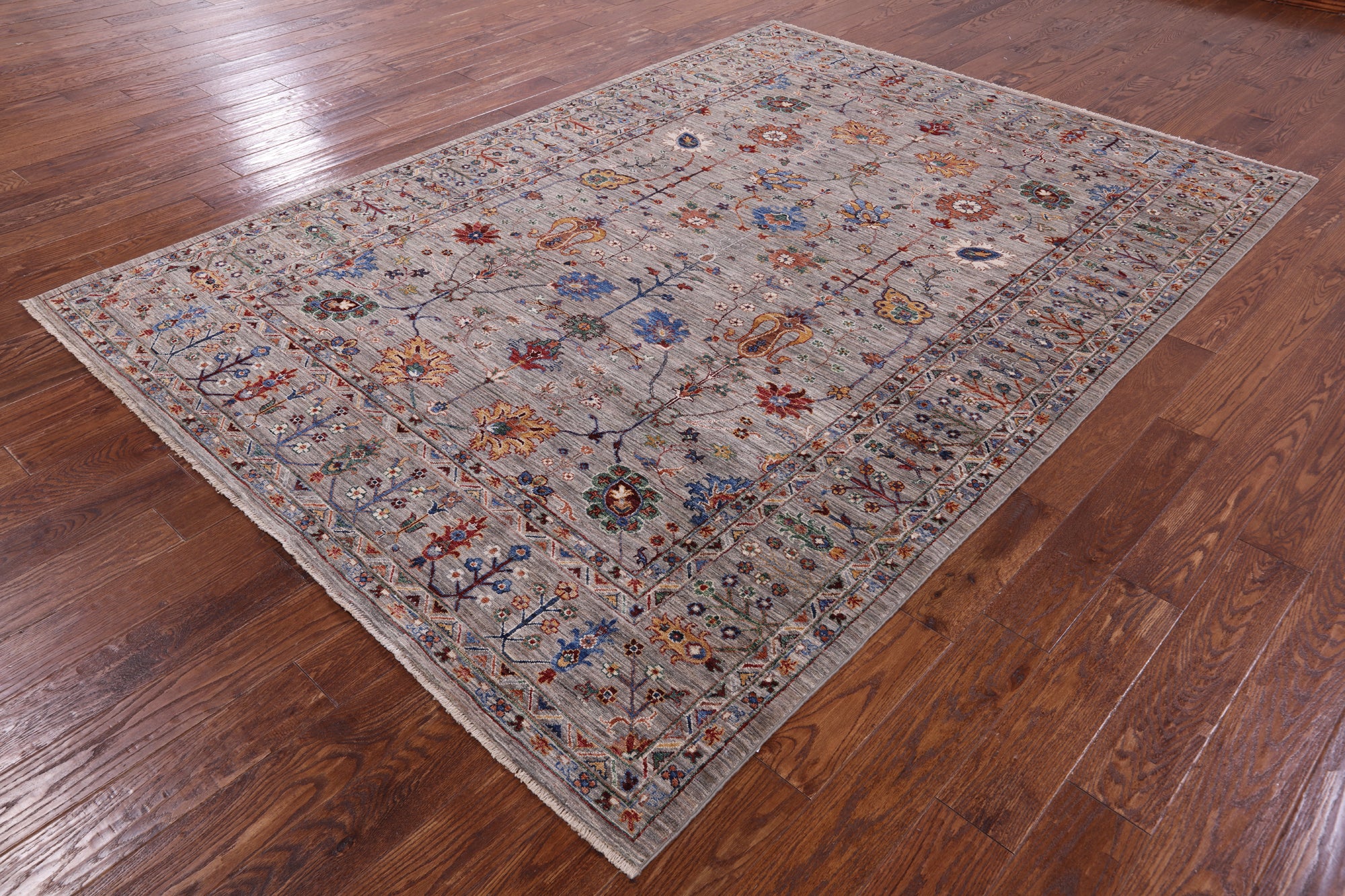 Peshawar Hand Knotted Wool Rug - 6' 9" X 9' 7" - Golden Nile