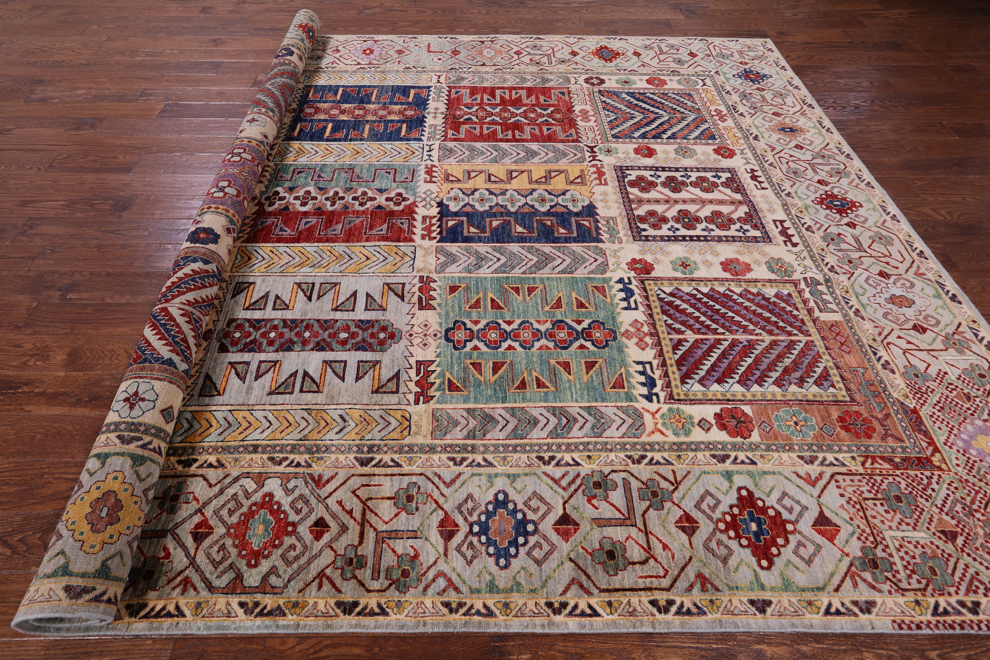 Persian Fine Serapi Handmade Wool Rug - 8' 10" X 11' 5" - Golden Nile