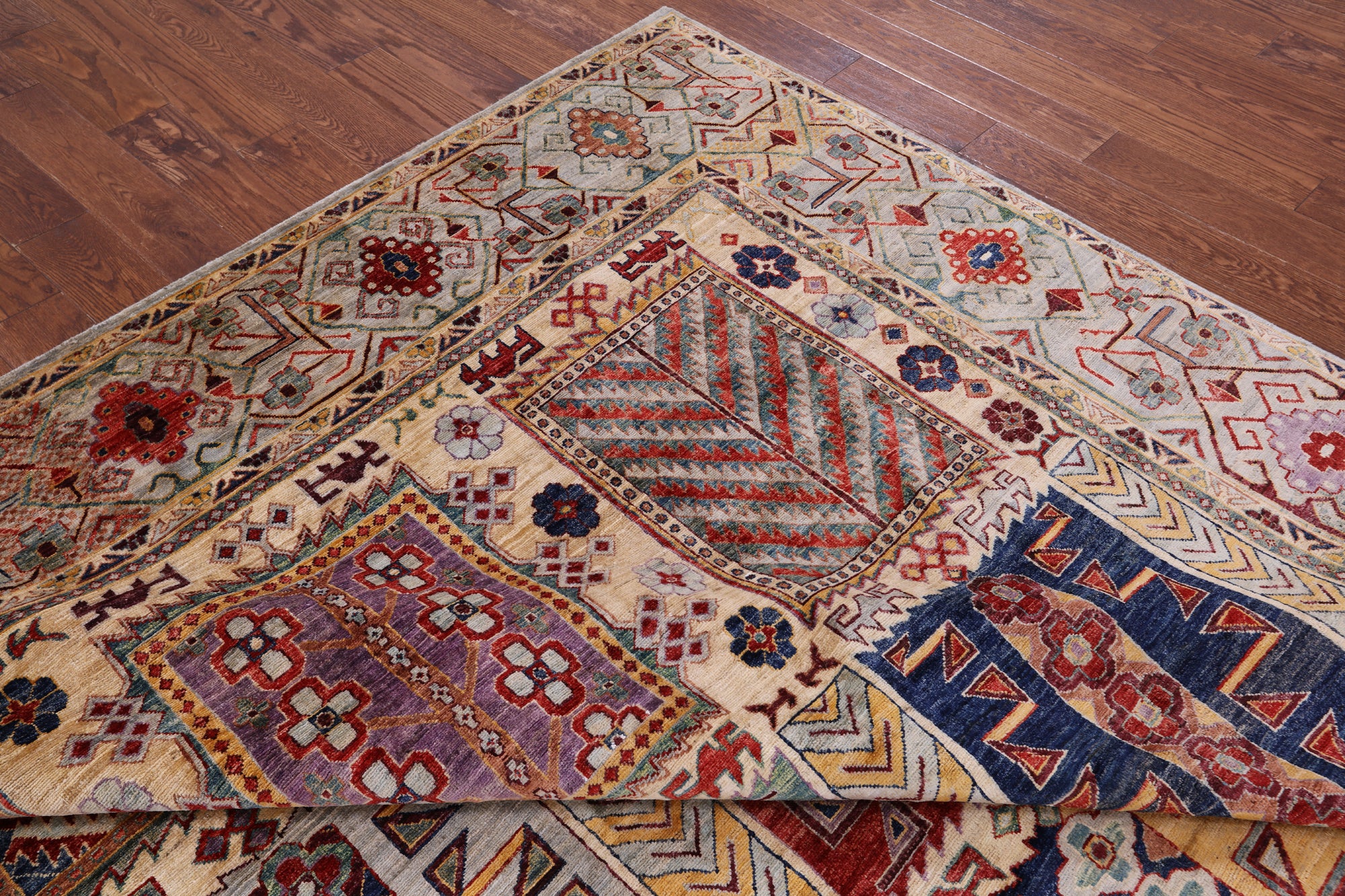 Persian Fine Serapi Handmade Wool Rug - 8' 10" X 11' 5" - Golden Nile