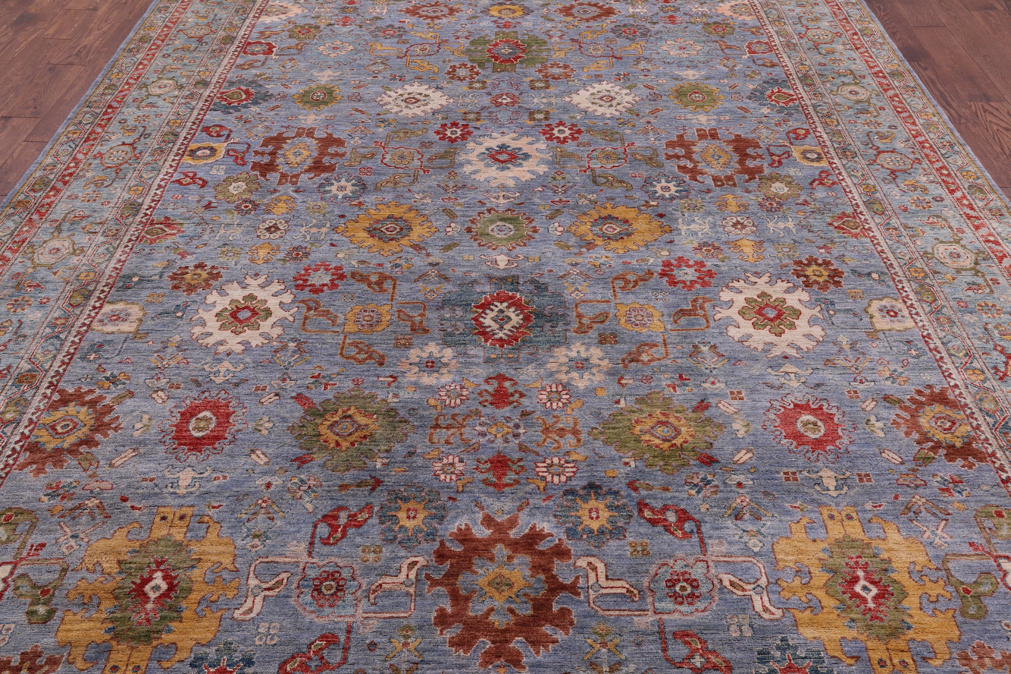 Persian Fine Serapi Hand Knotted Wool Rug - 9' 1" X 11' 9" - Golden Nile