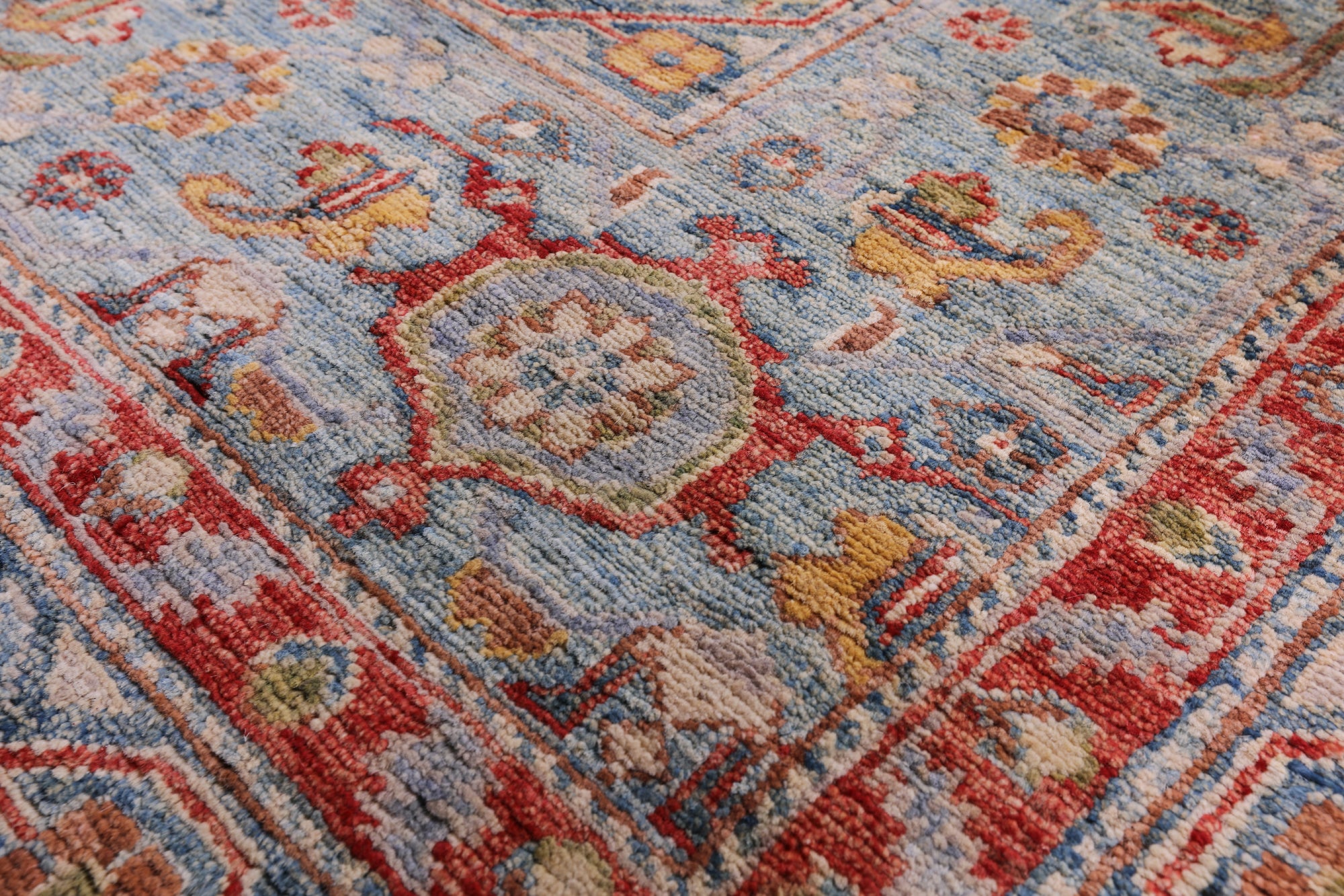 Persian Fine Serapi Hand Knotted Wool Rug - 9' 1" X 11' 9" - Golden Nile