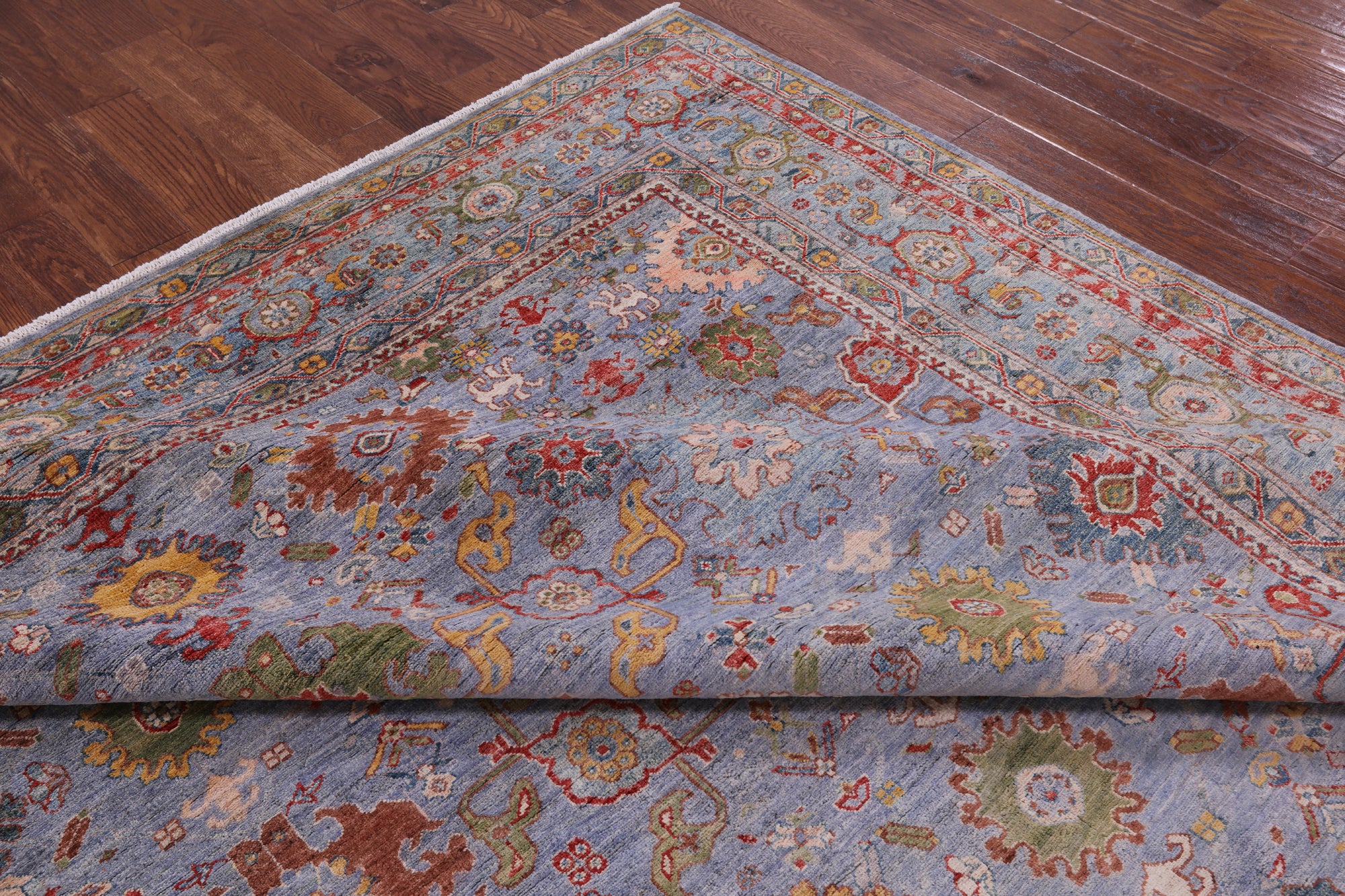 Persian Fine Serapi Hand Knotted Wool Rug - 9' 1" X 11' 9" - Golden Nile