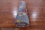 Blue Turkish Oushak Handmade Wool Rug - 9' 0" X 12' 2" - Golden Nile