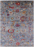 Blue Turkish Oushak Handmade Wool Rug - 9' 0" X 12' 2" - Golden Nile
