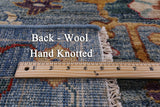 Blue Turkish Oushak Handmade Wool Rug - 9' 0" X 12' 2" - Golden Nile