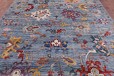 Blue Turkish Oushak Hand Knotted Wool Rug - 8' 9" X 11' 9" - Golden Nile