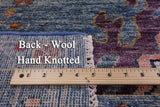 Blue Turkish Oushak Hand Knotted Wool Rug - 8' 9" X 11' 9" - Golden Nile