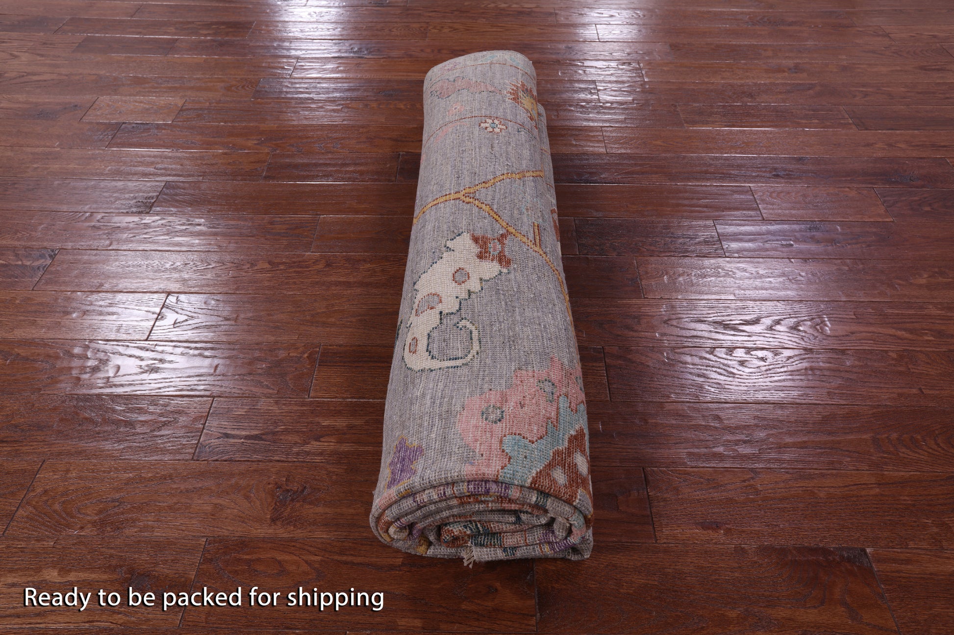 Grey Turkish Oushak Hand Knotted Wool Rug - 7' 11" X 9' 9" - Golden Nile