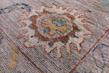 Grey Turkish Oushak Hand Knotted Wool Rug - 7' 11" X 9' 9" - Golden Nile