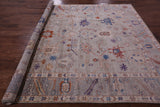 Grey Turkish Oushak Hand Knotted Wool Rug - 8' 2" X 9' 9" - Golden Nile