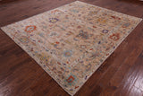 Turkish Oushak Hand Knotted Wool Rug - 8' 0" X 9' 7" - Golden Nile