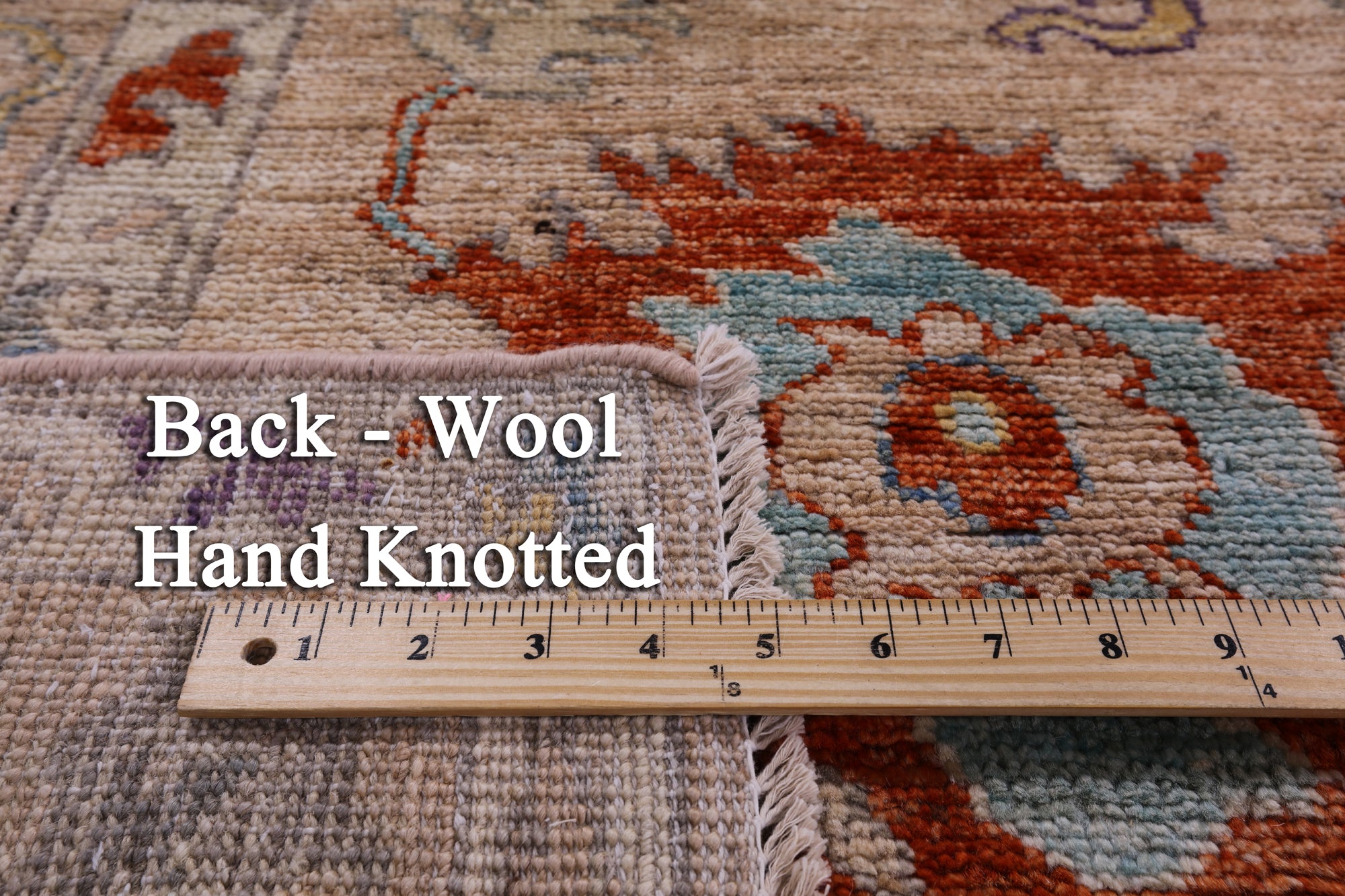 Turkish Oushak Hand Knotted Wool Rug - 8' 0" X 9' 7" - Golden Nile