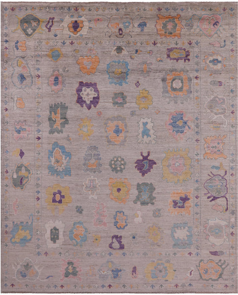 Turkish Oushak Handmade Wool Rug - 8' 2" X 9' 7" - Golden Nile