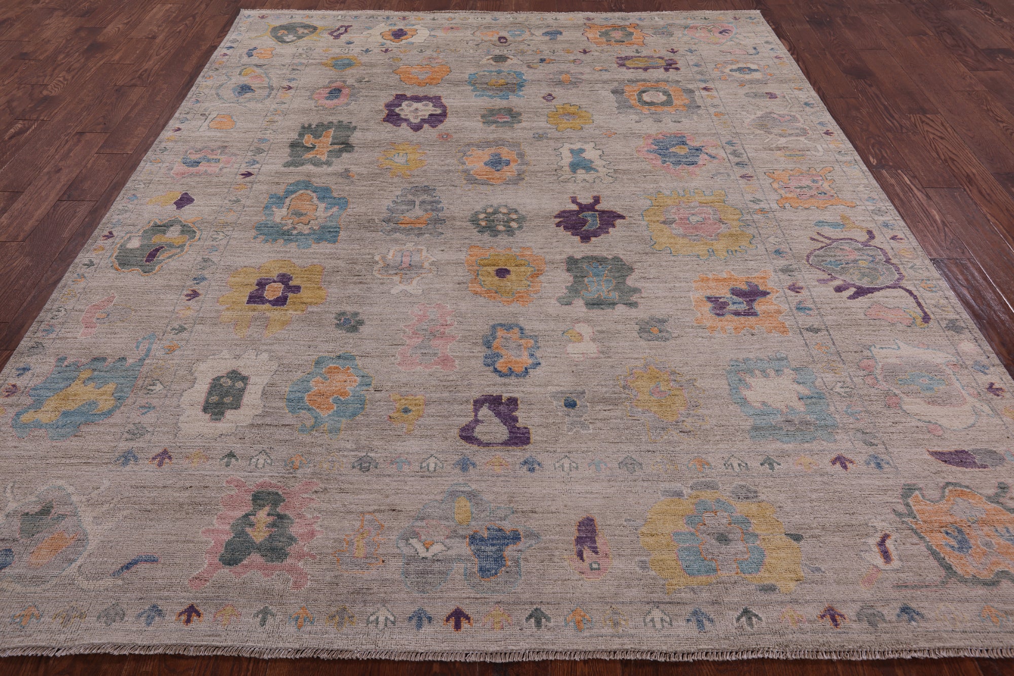 Turkish Oushak Handmade Wool Rug - 8' 2" X 9' 7" - Golden Nile