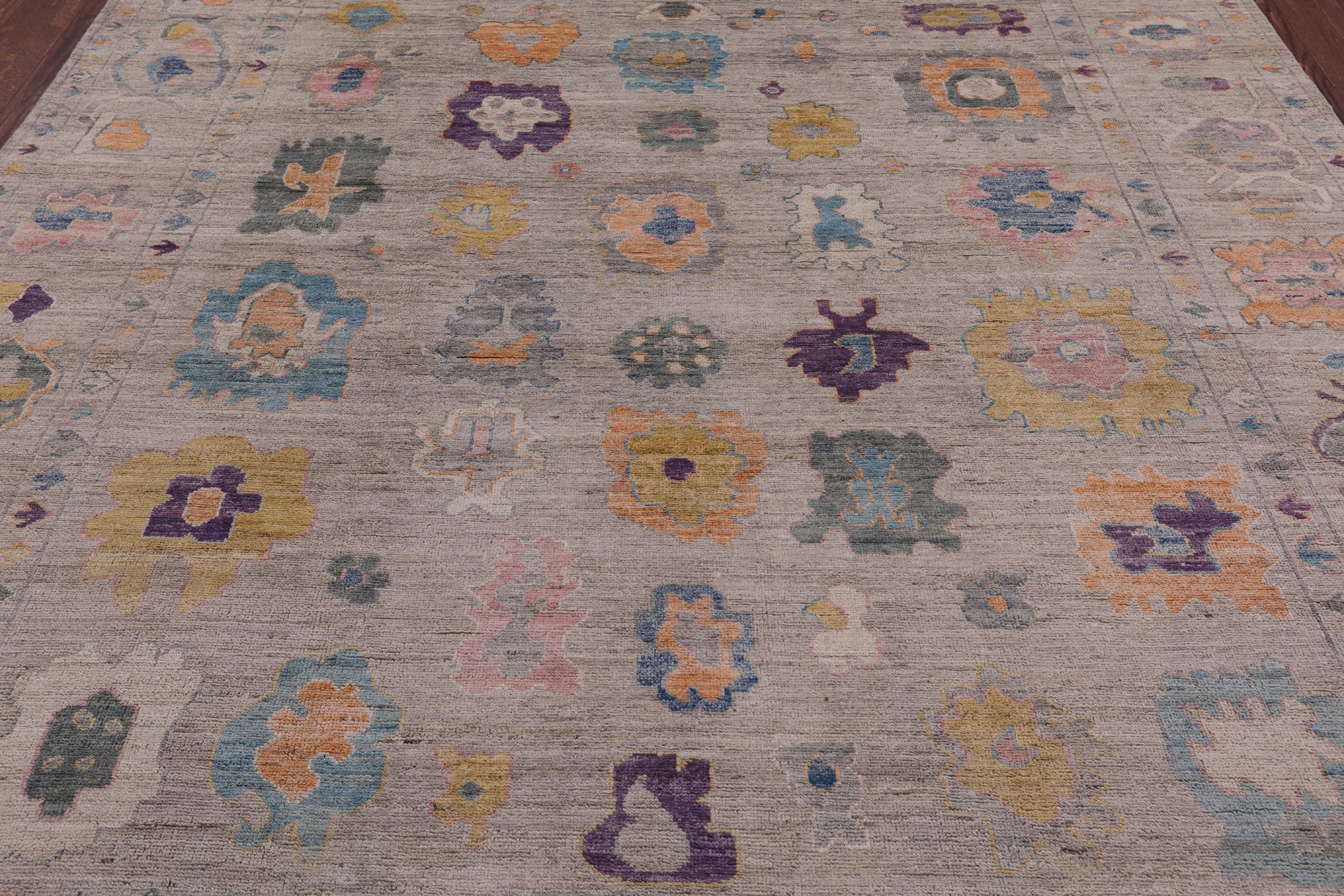 Turkish Oushak Handmade Wool Rug - 8' 2" X 9' 7" - Golden Nile
