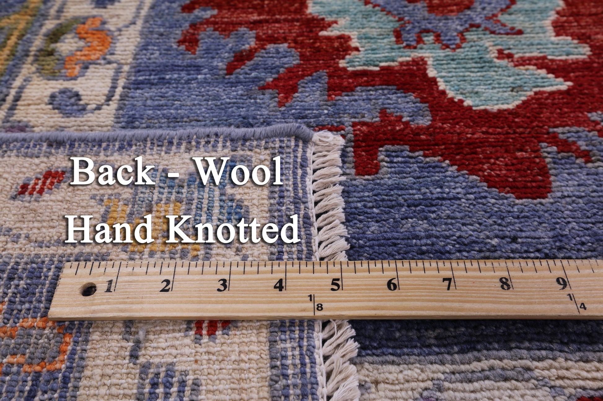 Blue Turkish Oushak Hand Knotted Wool Rug - 9' 0" X 11' 10" - Golden Nile