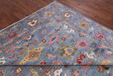 Blue Turkish Oushak Hand Knotted Wool Rug - 9' 10" X 13' 5" - Golden Nile