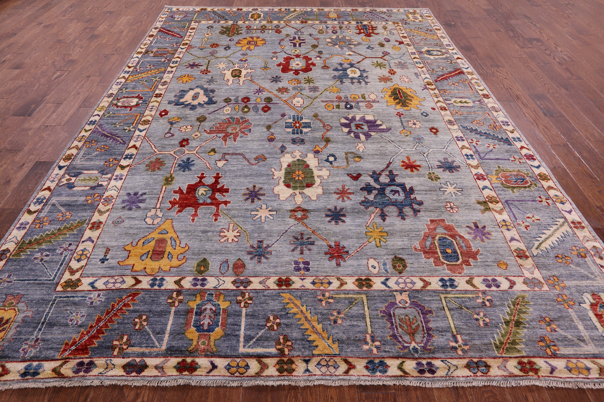 Turkish Oushak Handmade Wool Rug - 8' 10" X 11' 9" - Golden Nile