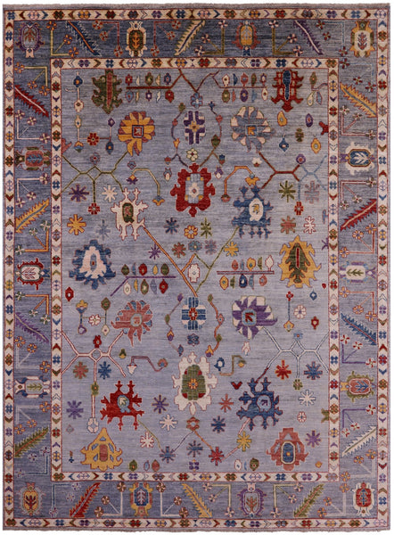 Turkish Oushak Handmade Wool Rug - 8' 10" X 11' 9" - Golden Nile