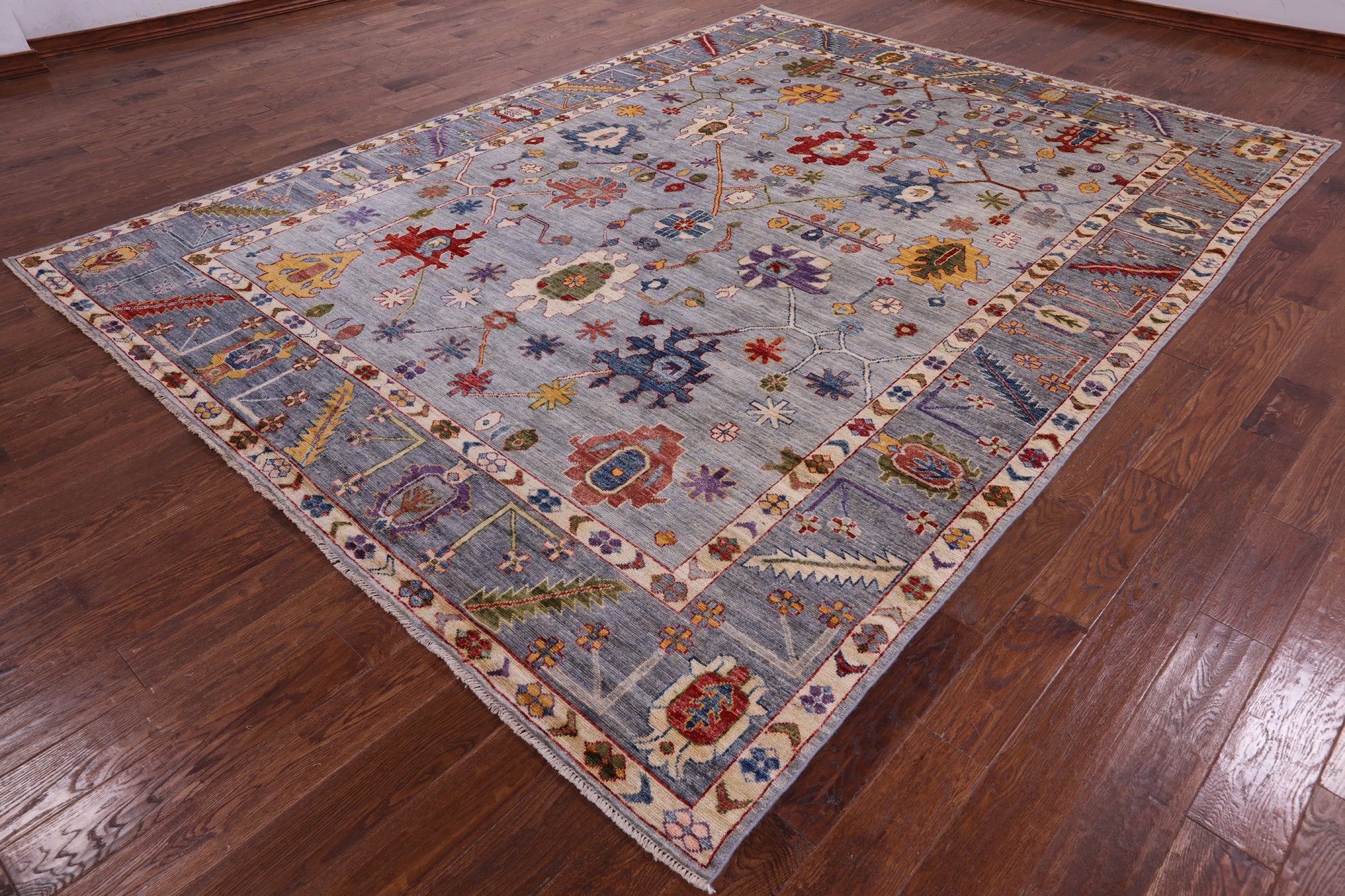 Turkish Oushak Handmade Wool Rug - 8' 10" X 11' 9" - Golden Nile