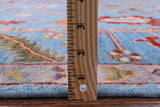 Blue Turkish Oushak Hand Knotted Wool Rug - 8' 0" X 9' 8" - Golden Nile